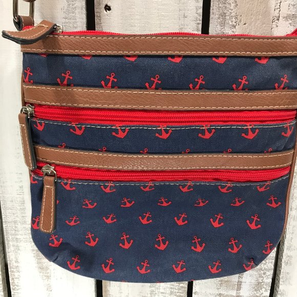 croft & barrow Handbags - Croft & Barrow Anchor red wht blue Crossbody Purse